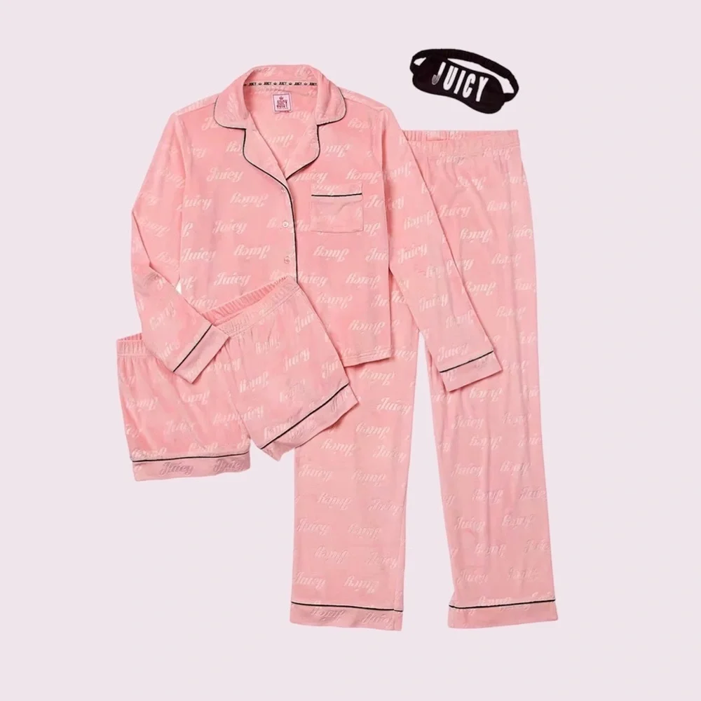 Juicy Couture Light Pink 4PC Pajama Set